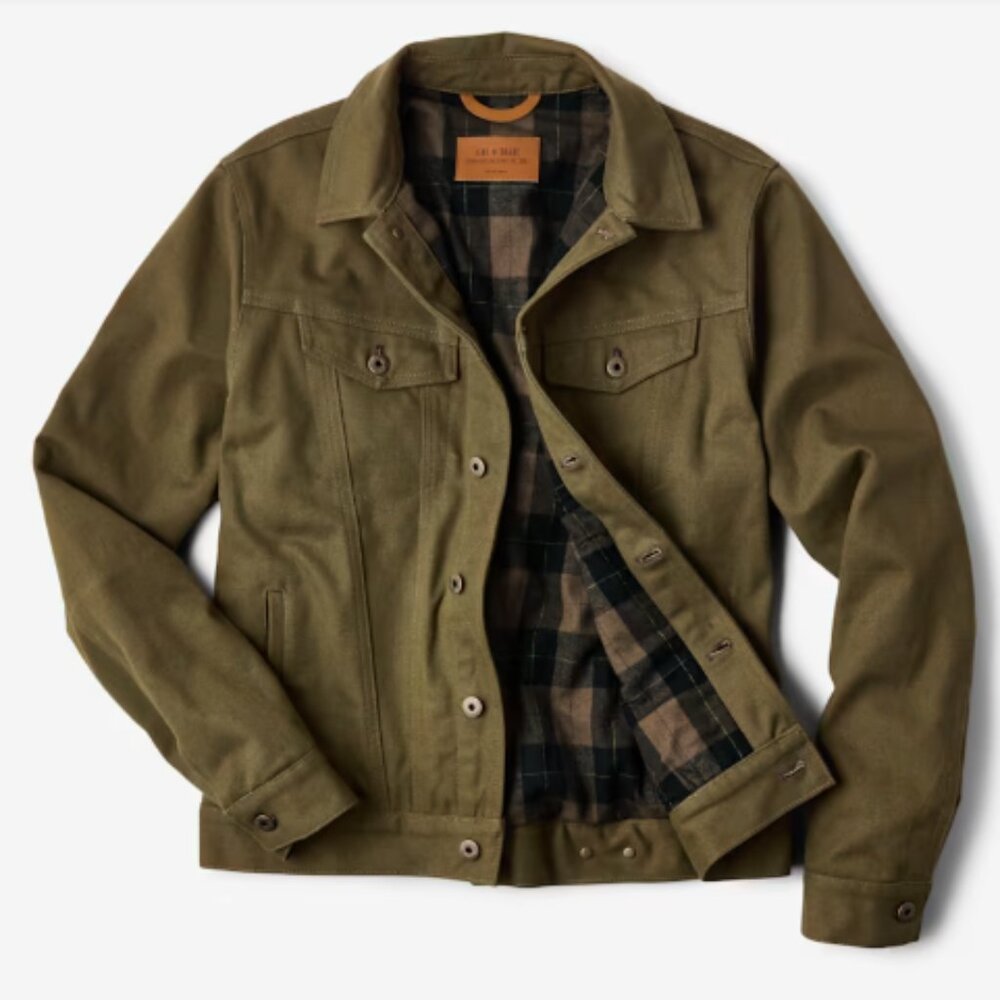 Line of Trade - The Montana Flannel-Lined Canvas Trucker Jacket